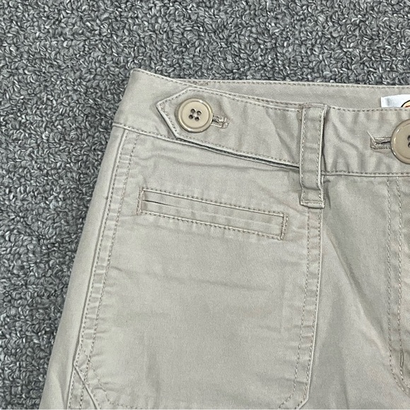 Vintage Talbots Stretch Capri Pants Womens Size 2 Petite Beige Pockets - Picture 3 of 10